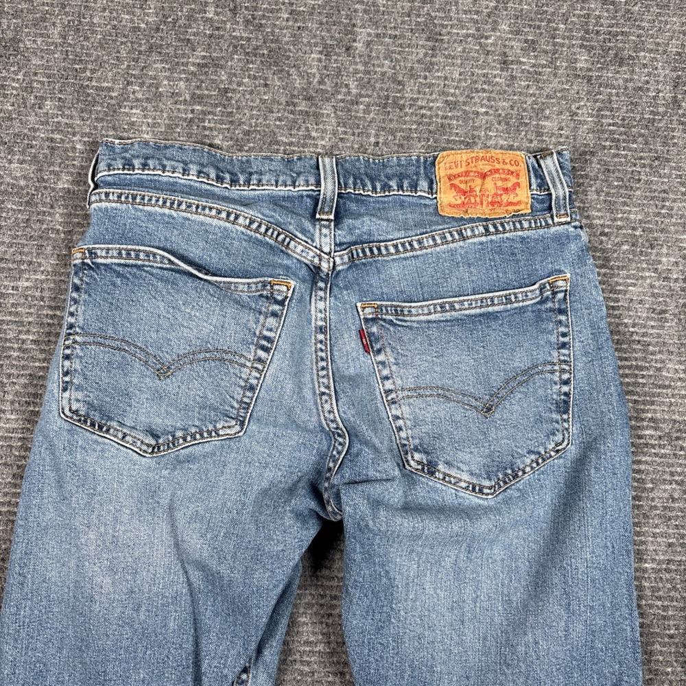 Levi Strauss & Co 505 Mens W31 L30 Regular Fit Straight Leg Blue Denim Jeans - Picture 5 of 7